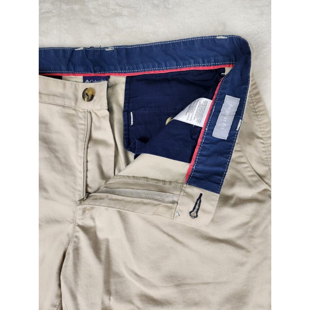 Columbia PFG Pants Mens 34x32 Regular Fit Performance Fishing Gear Outdoor Beige - Picture 9 of 16